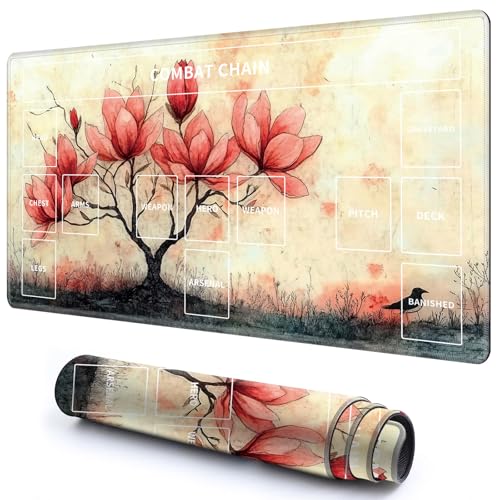 Niedliche Spielmatte mit Zonen -3 für MTG-Kartenspiel, 69,8 x 49,9 cm, rutschfeste Schreibtischunterlage mit glatter Oberfläche und genähtem Rand für TCG-Karten-Spiele-Zubehör, Roter Baum Niedliche Spielmatte mit Zonen -3 für MTG-Kartenspiel, 69,8 x 49,9 cm, rutschfeste Schreibtischunterlage mit glatter Oberfläche und genähtem Rand für TCG-Karten-Spiele-Zubehör, Roter Baum von CGFGHHUY