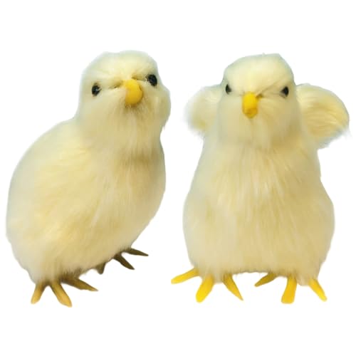 2pcs Fuzzy Chicks süße realistische pelzige Hühnchengefüllte tierische lebenseik von CGTQROVR