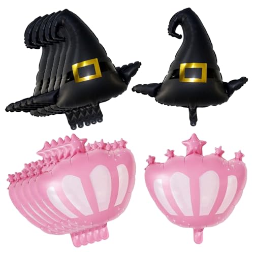 12pcs Wicked Balloons Prinzessin & Hexe Wicked Party Dekorationen Aluminiumfolie leicht zu Geburtstag Balloons für Halloween Decor von CGTQROVR