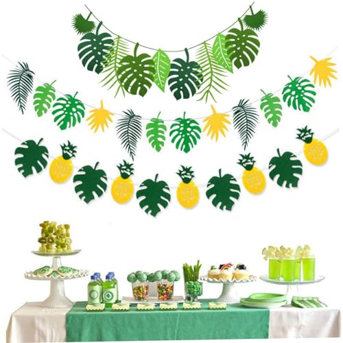 CGTQROVR Blatt Bunting grüne Tropische Palmblätter Girlande 2, 5m Dschungel Themenpartydekorationen ideal für Sommergeburtstag Dschungel 3pcs CGTQROVR Blatt Bunting grüne Tropische Palmblätter Girlande 2, 5m Dschungel Themenpartydekorationen ideal für Sommergeburtstag Dschungel 3pcs von CGTQROVR