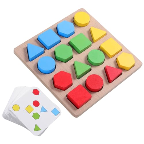 Form passendes Spiel hölzerne Rätsel Formen Farbspiele für Kinder logisch pädagogische Montessori-Spielzeuge für Senioren oder Kinder 3-6 Jahre alt von CGTQROVR
