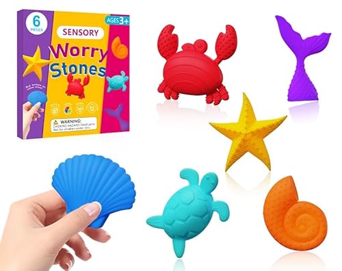 CGVG 6 Pcs Fidget Toys Set Antistress Spielzeug Meerestiere Stimming Toys Autismus ADHS Sensorik Spielzeug Silikon Sensory Worry Stone für ab 3 Jahre Kinder Erwachsene CGVG 6 Pcs Fidget Toys Set Antistress Spielzeug Meerestiere Stimming Toys Autismus ADHS Sensorik Spielzeug Silikon Sensory Worry Stone für ab 3 Jahre Kinder Erwachsene von CGVG