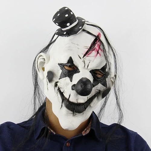 CGVG Halloween Clown Maske Gruselige Dämon-Clown Latexmaske Horror Maske für Halloween Karneval Party Cosplay Horror Kostüm CGVG Halloween Clown Maske Gruselige Dämon-Clown Latexmaske Horror Maske für Halloween Karneval Party Cosplay Horror Kostüm von CGVG