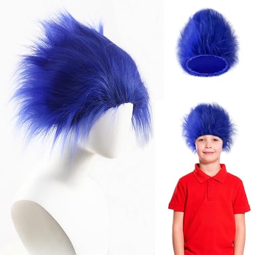 CGVG Pelziger Magischer Elfenhut Pelziges Stirnband Plüsch Perückenhüte für Halloween Weihnachten Fasching Karneval (Dunkelblau) von CGVG