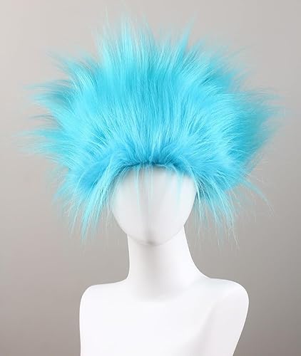 CGVG Pelziger Magischer Elfenhut Pelziges Stirnband Plüsch Perückenhüte für Halloween Weihnachten Fasching Karneval (Himmelblau) von CGVG