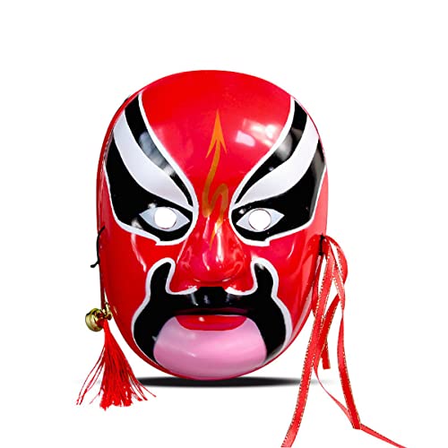CGZWFERA-Bemalte Peking Oper Maske Horror Kopfbedeckung für Halloween Karneval Kostüm Party Requisiten von CGZWFERA