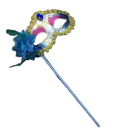 CGZWFERA-Blaue Blumenprinzessin Cosplay Maske Kunststoff Halbgesicht Abdeckung Halloween Kostüm Requisiten CGZWFERA-Blaue Blumenprinzessin Cosplay Maske Kunststoff Halbgesicht Abdeckung Halloween Kostüm Requisiten von CGZWFERA