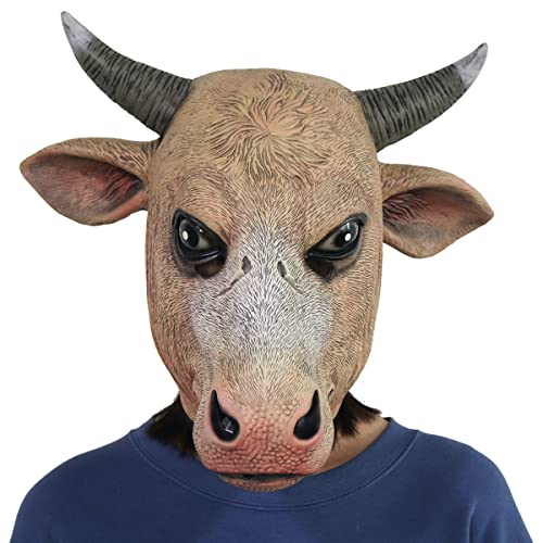 CGZWFERA-Bull Cosplay Maske Kopfbedeckung Cosplay Kopfbedeckung Requisiten Maske Horror Kopfbedeckung für Halloween Karneval Kostüm Party Requisiten CGZWFERA-Bull Cosplay Maske Kopfbedeckung Cosplay Kopfbedeckung Requisiten Maske Horror Kopfbedeckung für Halloween Karneval Kostüm Party Requisiten von CGZWFERA