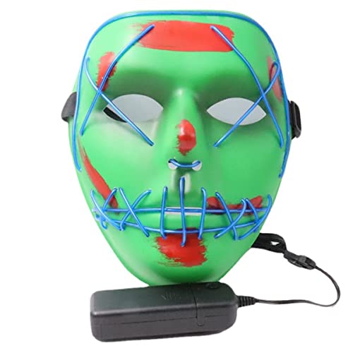 CGZWFERA-El Halloween Leuchtende Maske Horror Kopfbedeckung für Halloween Karneval Kostüm Party Requisiten von CGZWFERA
