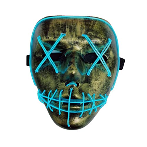 CGZWFERA-El Halloween Leuchtende Maske Horror Kopfbedeckung für Halloween Karneval Kostüm Party Requisiten CGZWFERA-El Halloween Leuchtende Maske Horror Kopfbedeckung für Halloween Karneval Kostüm Party Requisiten von CGZWFERA