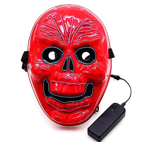 CGZWFERA-El Leuchtende Maske Halloween Lustig Horror Flash Leuchtende Maske von CGZWFERA
