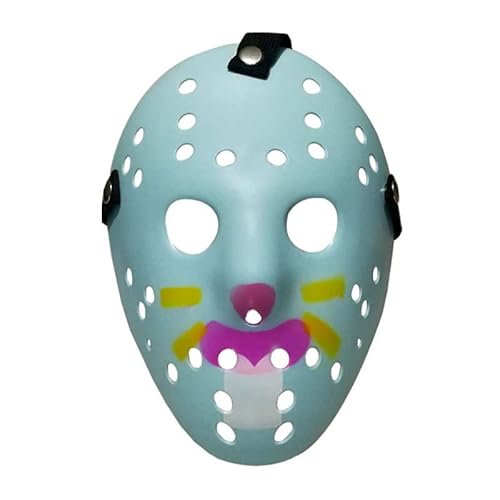 CGZWFERA-Freddy Jason Horror Cosplay Maske Halloween Cosplay Requisiten Kunststoff Jason Half Face Cover von CGZWFERA