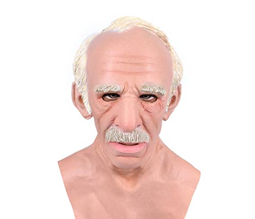 CGZWFERA-Halloween Grandpa Wig Old Man Cosplay Mask Headwear Bald Old Man Head Scary Cosplay Mask Horror Headwear for Halloween Carnival Costume Party Props CGZWFERA-Halloween Grandpa Wig Old Man Cosplay Mask Headwear Bald Old Man Head Scary Cosplay Mask Horror Headwear for Halloween Carnival Costume Party Props von CGZWFERA