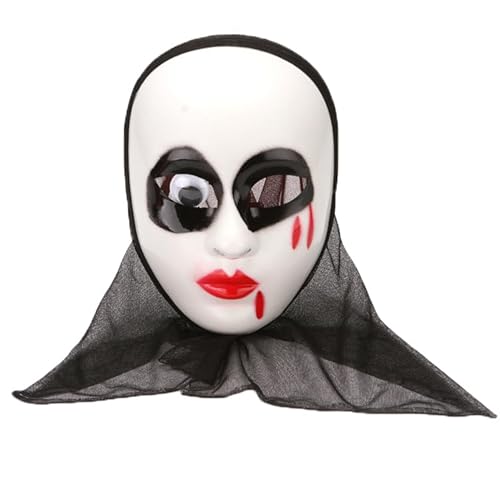 CGZWFERA-Horror Blutiger Geist Cosplay Maske Halloween Cosplay Requisiten Party Overhead Cosplay Maske von CGZWFERA
