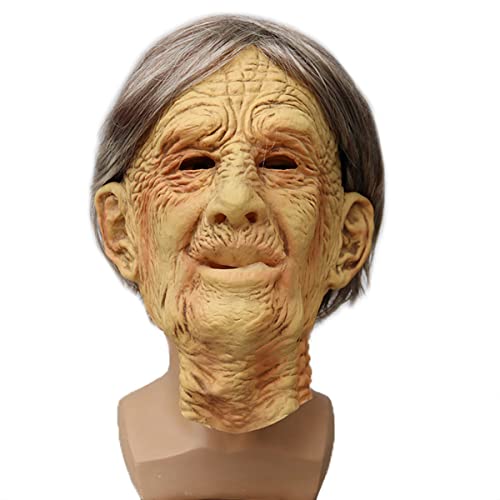 CGZWFERA-Hworks Halloween Cosplay Costume Mask Old Head Mask Old Grandma Headwear Cosplay Face Props CGZWFERA-Hworks Halloween Cosplay Costume Mask Old Head Mask Old Grandma Headwear Cosplay Face Props von CGZWFERA