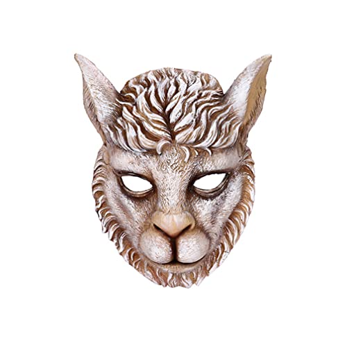 CGZWFERA-Hworks Hasenmaske Tier Cosplay Half Face Cover Halloween Show Prop von CGZWFERA