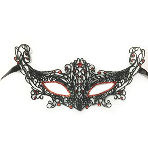 CGZWFERA-Hworks Krone Cosplay Maske mit Strass Party Half Face Cover Halloween Kostüm Requisiten für Dame von CGZWFERA