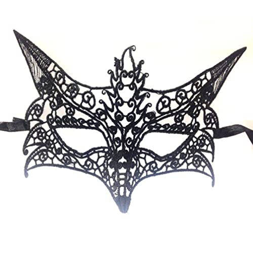 CGZWFERA-Hworks Lace Fox Cosplay Maske Party Half Face Cover Halloween Kostüm Requisiten von CGZWFERA