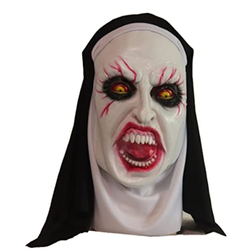 CGZWFERA-Hworks Nonne Kopfbedeckung Party Vollgesichtsmaske Cosplay Kostüm Requisiten für Halloween Party CGZWFERA-Hworks Nonne Kopfbedeckung Party Vollgesichtsmaske Cosplay Kostüm Requisiten für Halloween Party von CGZWFERA