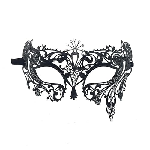 CGZWFERA-Hworks Party Cosplay Maske mit Strass Halloween Cosplay Requisiten Metall Half Face Cover von CGZWFERA