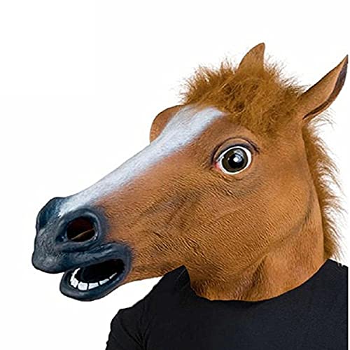 CGZWFERA-Hworks Pferdekopfmaske Tierkopfbedeckung Halloween Cosplay Kostüm Maske Braun Pferdekopfmaske CGZWFERA-Hworks Pferdekopfmaske Tierkopfbedeckung Halloween Cosplay Kostüm Maske Braun Pferdekopfmaske von CGZWFERA