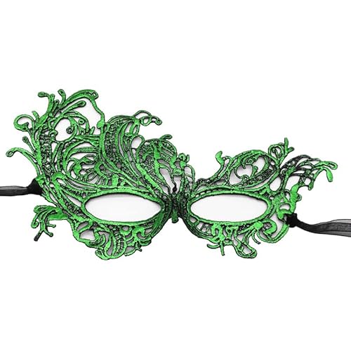 CGZWFERA-Hworks Phoenix Cosplay Mask Green Party Half Face Cover Halloween Costume Props von CGZWFERA