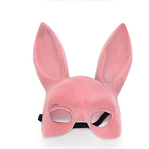 CGZWFERA-Hworks Rosa Kaninchen Cosplay Maske Kunststoff Half Face Cover Halloween Kostüm Requisiten von CGZWFERA