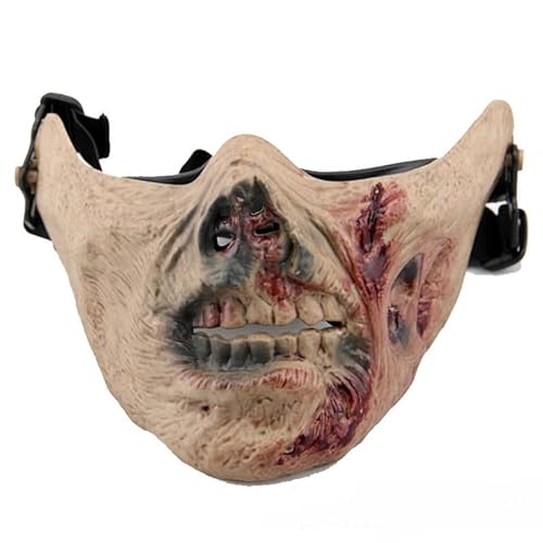 CGZWFERA-Hworks Rotten Face Cosplay Maske Halloween Cosplay Requisiten Kunststoff Half Face Cosplay Maske von CGZWFERA