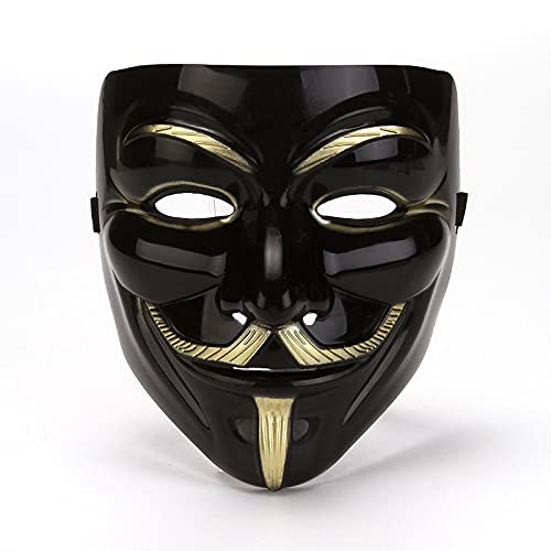 CGZWFERA-Hworks Schwarze V-Form Mann Cosplay Maske Halloween Cosplay Requisiten Kunststoff Overhead Abdeckung von CGZWFERA