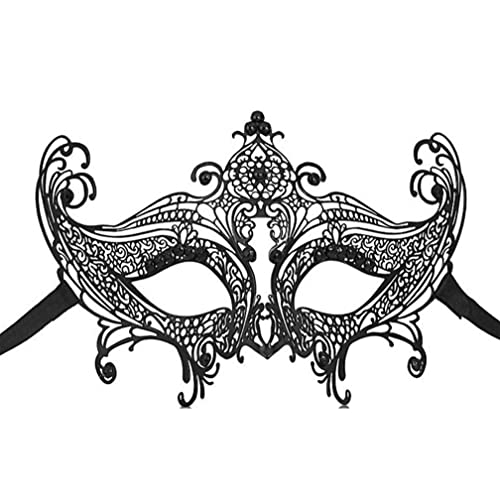 CGZWFERA-Hworks Venedig Cosplay Maske Metall Half Face Cover Halloween Kostüm Requisiten für Dame von CGZWFERA