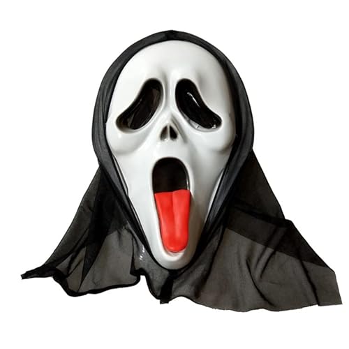 CGZWFERA-Zunge Out Ghost Cosplay Maske Horror Overhead Cover Halloween Kostüm Requisiten von CGZWFERA