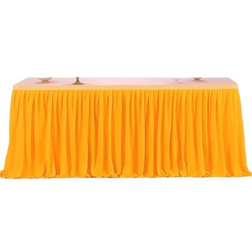 CHAKEUZND Tischdecke für Party-Desserttisch, Party-Tischrock, mehrere Größen, 1,22 m, 1,82 m, 2,74 m, mehrere Farben(Yellow,4FT 78X122CM) von CHAKEUZND