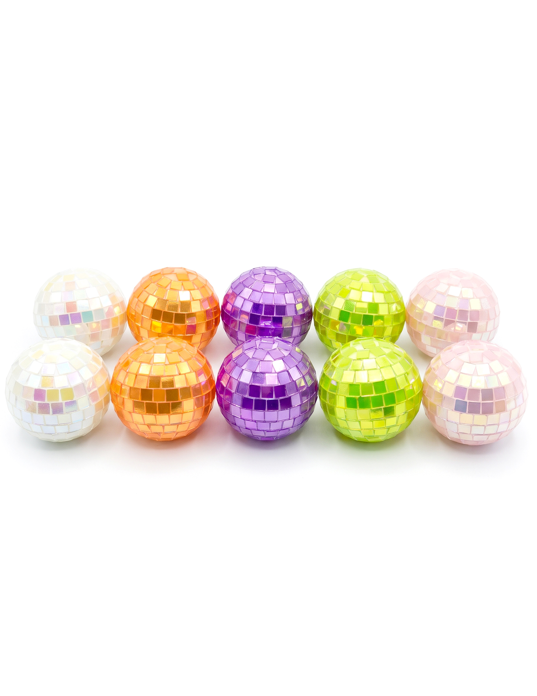 10 Mini irisierende Discokugeln bunt 4 cm 10 Mini irisierende Discokugeln bunt 4 cm von CHAKS