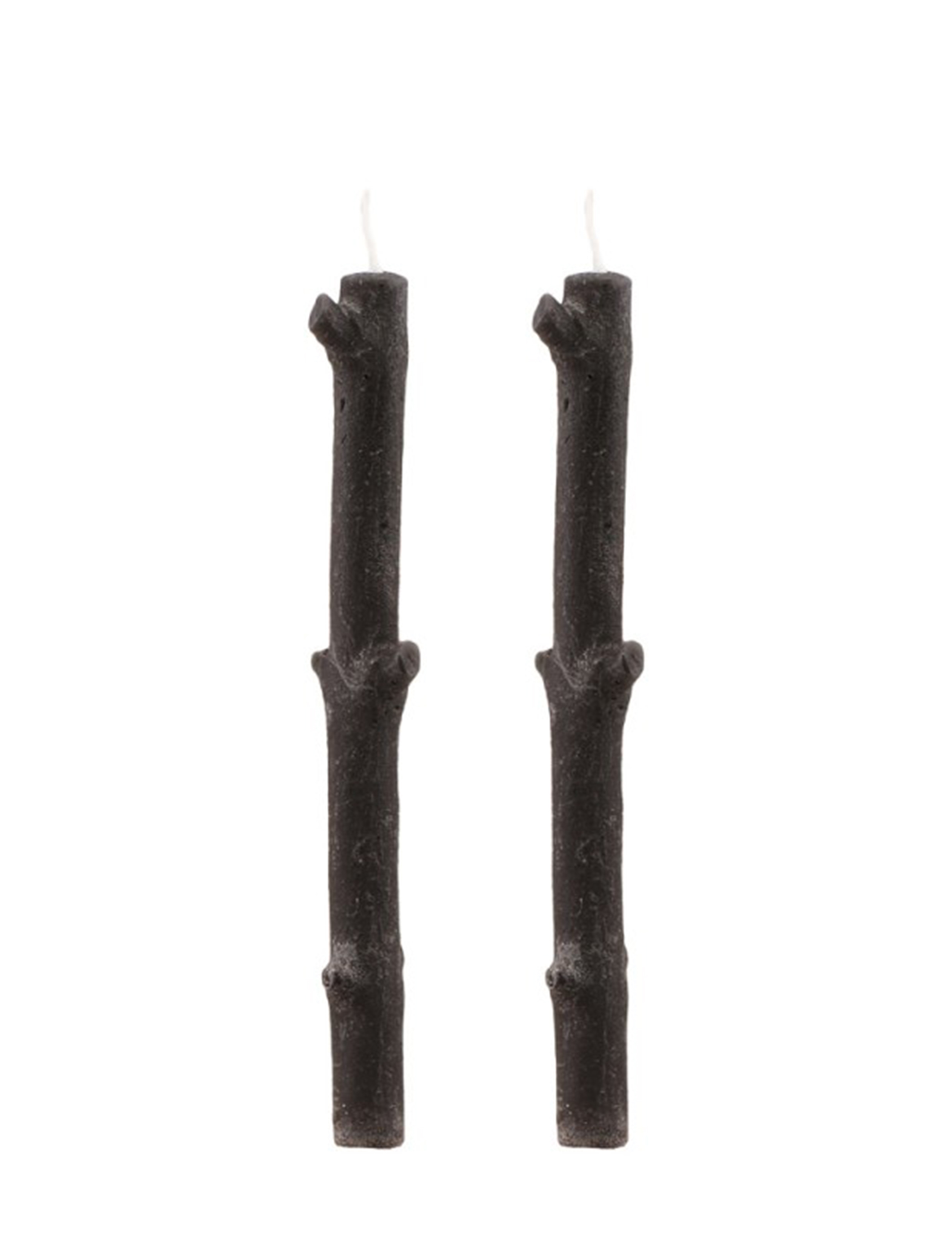 2x schwarze Kerzen in Form von Baumzweigen, 25 cm hoch 2x schwarze Kerzen in Form von Baumzweigen, 25 cm hoch von CHAKS