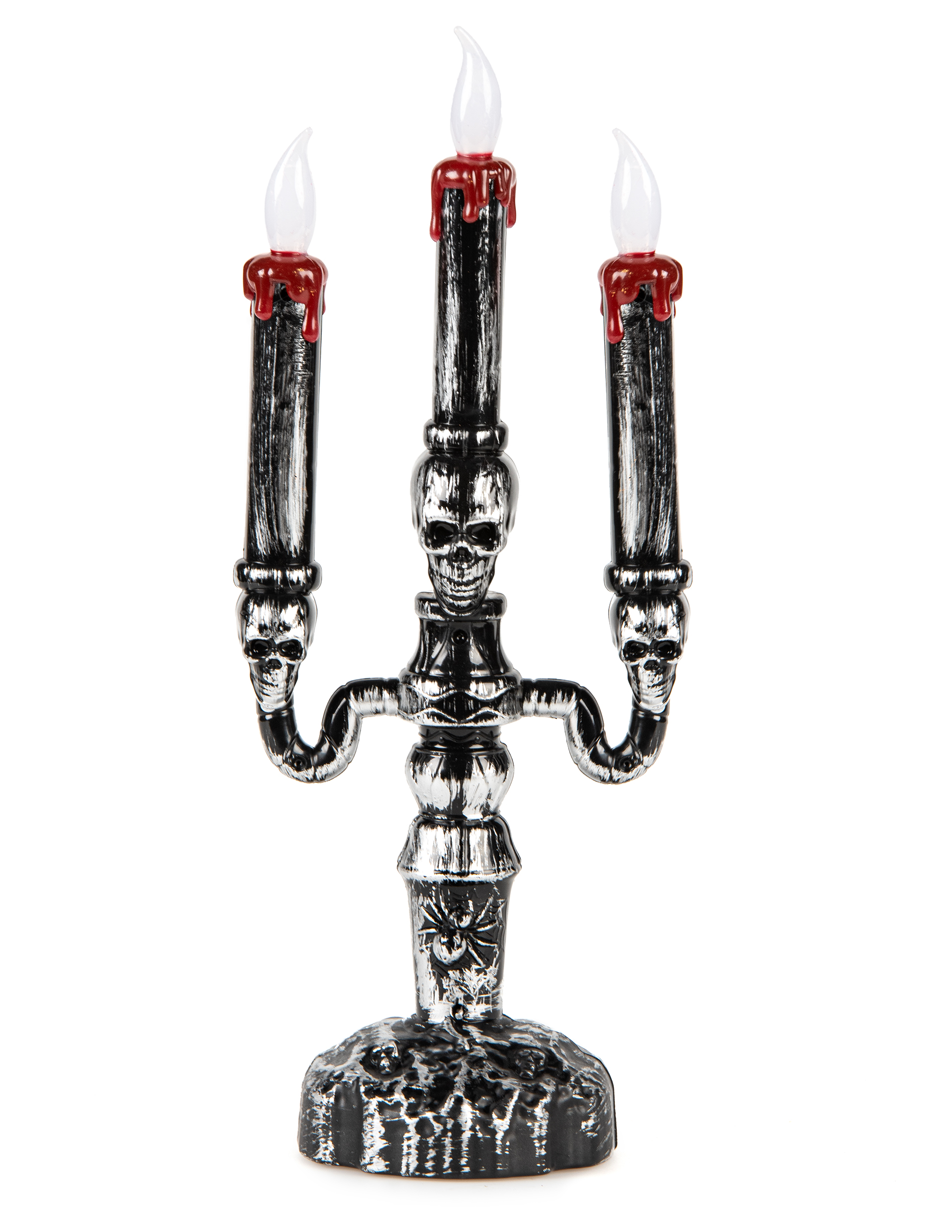 3-armiger LED-Kerzenständer Totenkopf 32 cm 3-armiger LED-Kerzenständer Totenkopf 32 cm von CHAKS