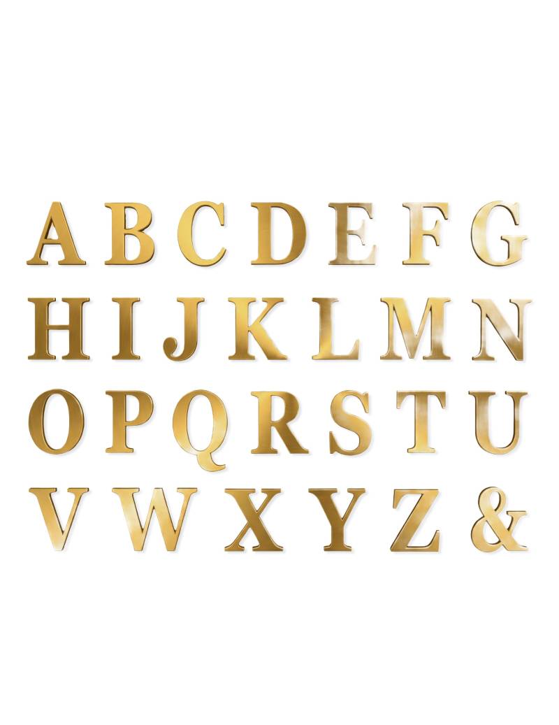 48 Goldene Klebebuchstaben Sticker 13,5 cm von CHAKS