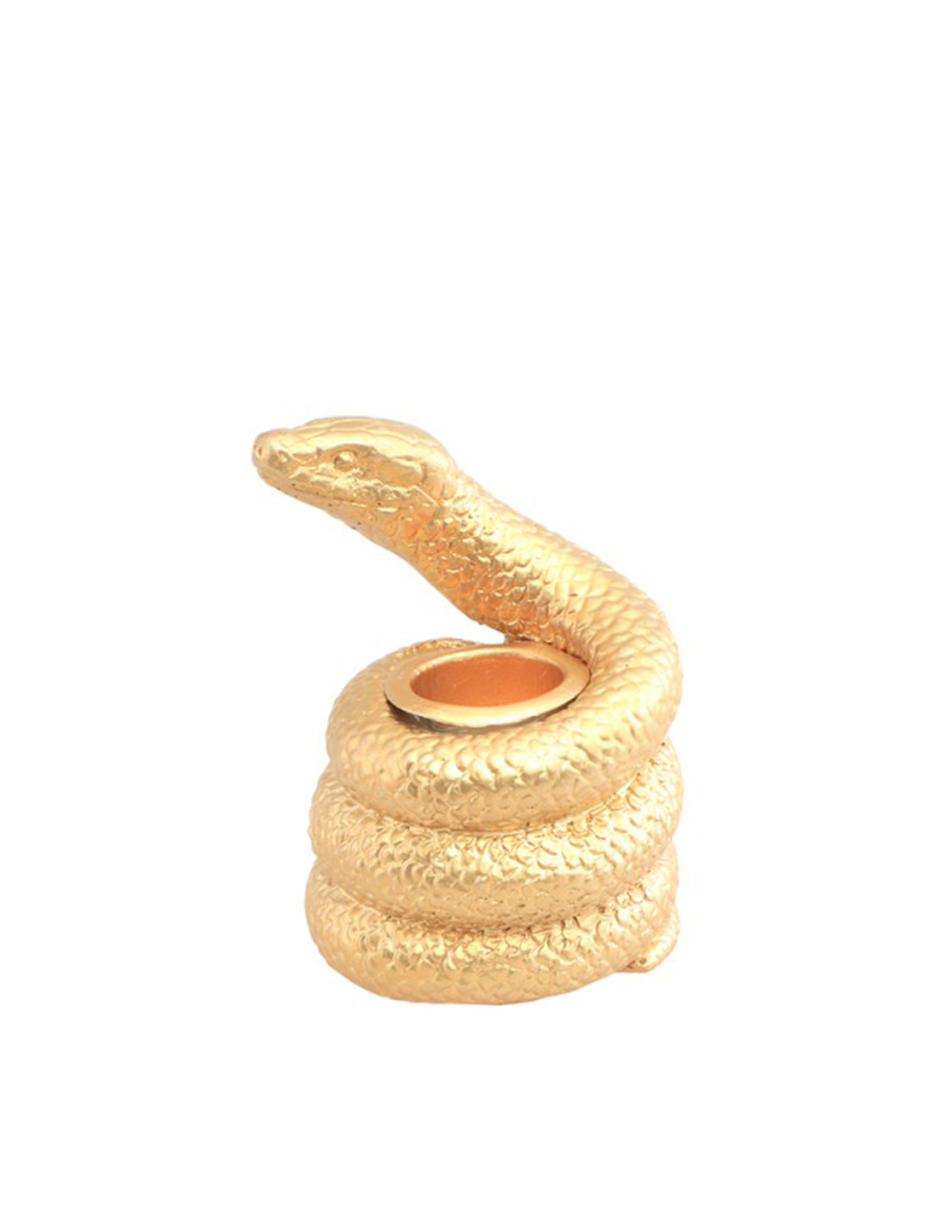 7,5 cm hoher Kerzenständer in Gold mit Schlangemotiv 7,5 cm hoher Kerzenständer in Gold mit Schlangemotiv von CHAKS
