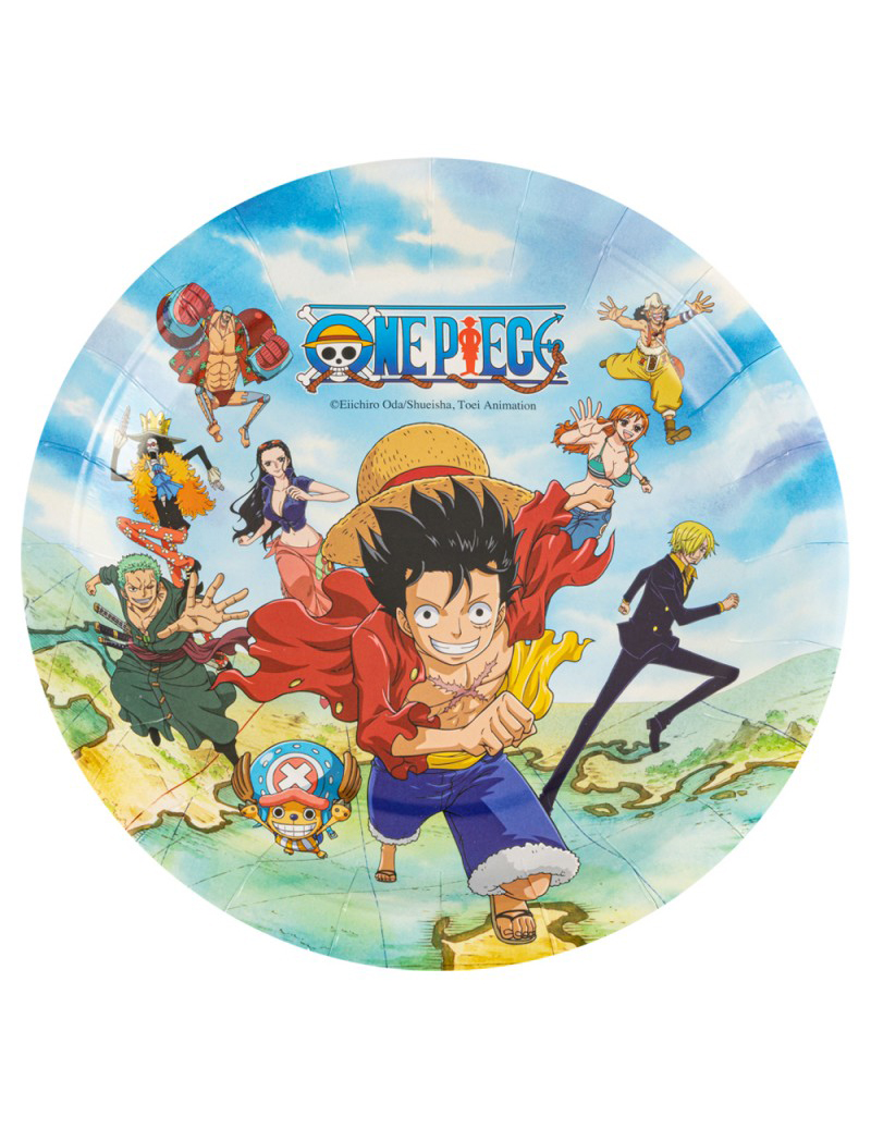 8 One Piece Pappteller 23cm von CHAKS