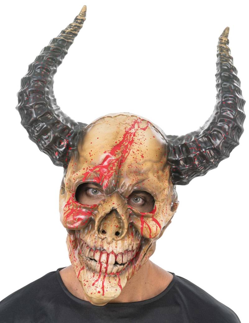 Blutige Dämonen-Skelettmaske Deluxe für Erwachsene Blutige Dämonen-Skelettmaske Deluxe für Erwachsene von CHAKS