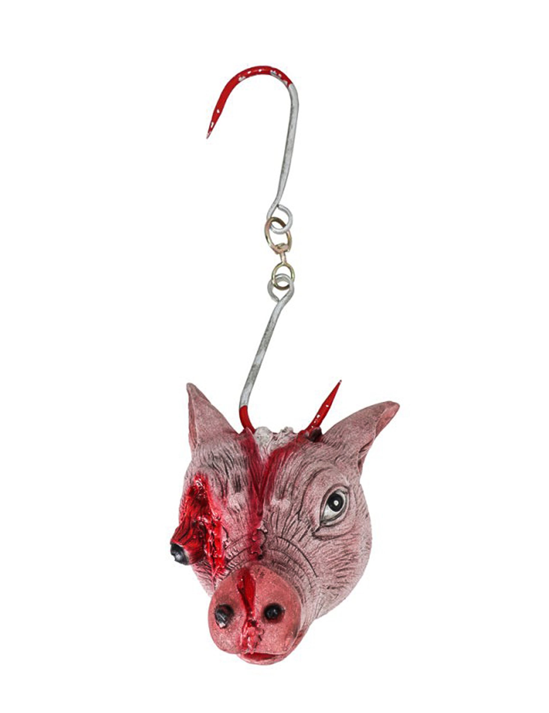 Blutige schweinskopf-Dekoration zum Aufhängen, 50 cm von CHAKS