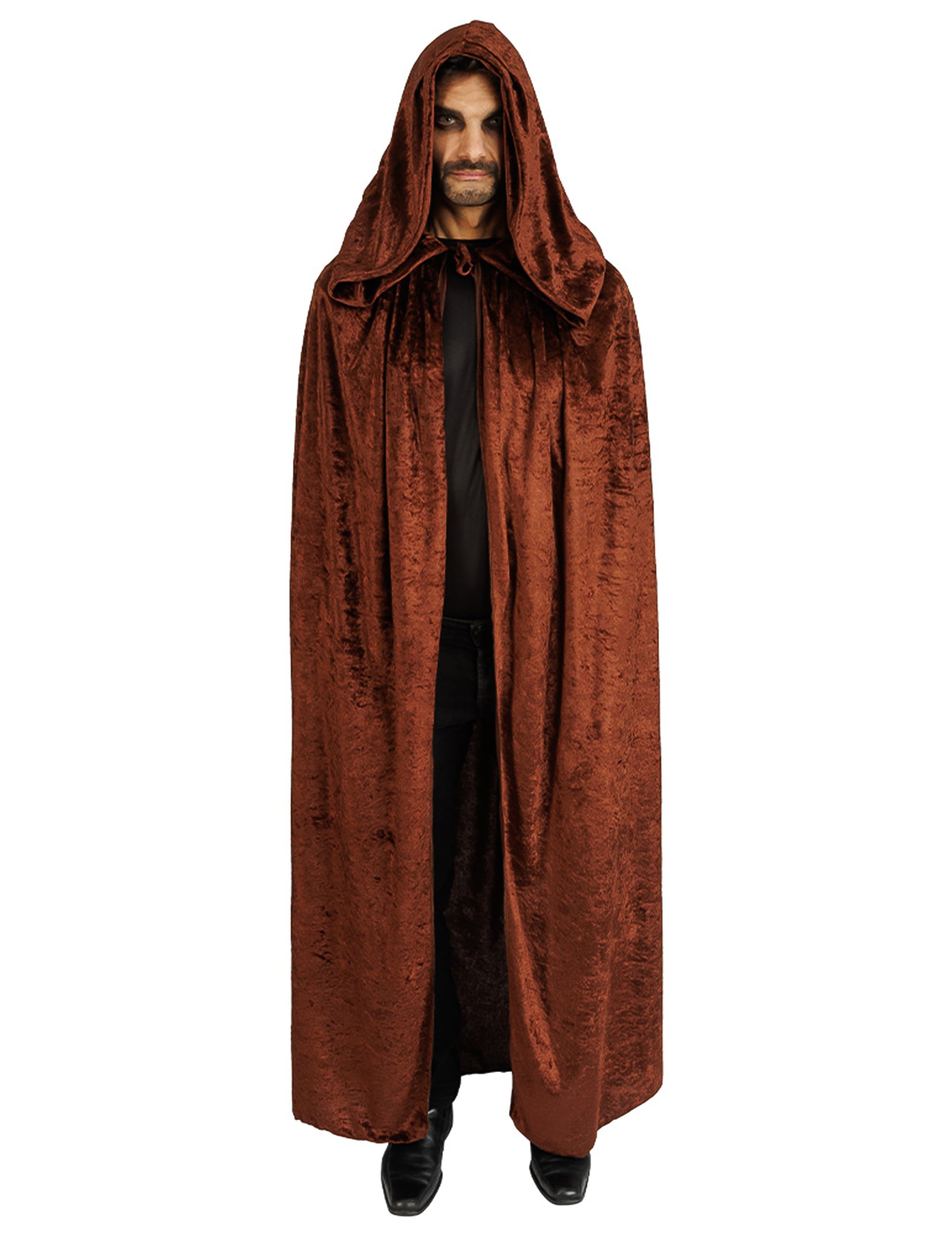 Braunes Luxus Samt-Cape extra lang 202 cm Braunes Luxus Samt-Cape extra lang 202 cm von CHAKS