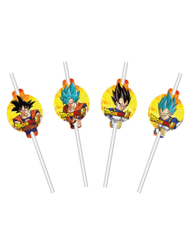 Dragon Ball Z-Trinkhalme mit Anhänger 8 Stück bunt Dragon Ball Z-Trinkhalme mit Anhänger 8 Stück bunt von CHAKS