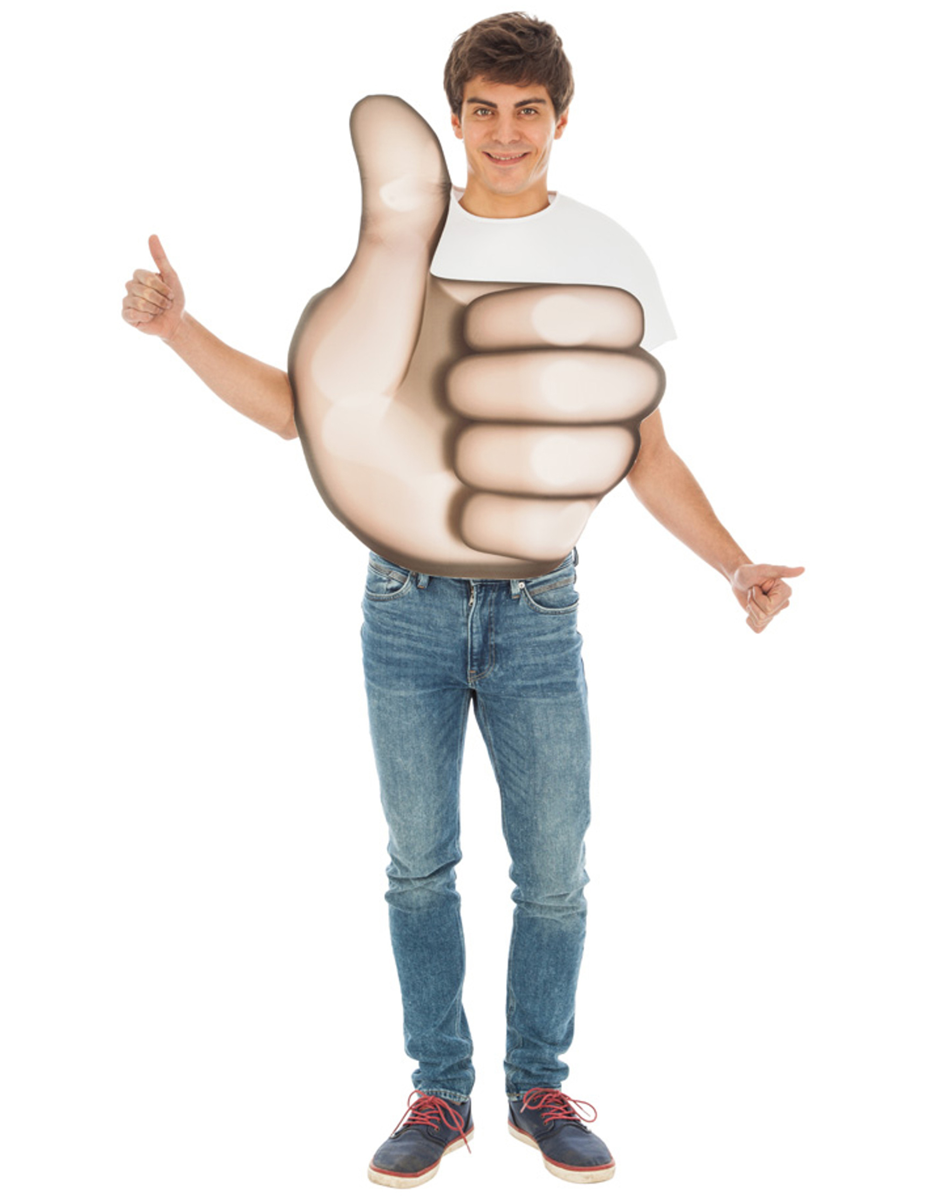 Emoji-Kostüm Daumen hoch Faschingskostüm beige Emoji-Kostüm Daumen hoch Faschingskostüm beige von CHAKS