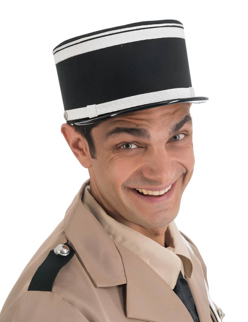 Gendarm Mütze Képi Le Gendarme de Saint Tropez für Erwachsene schwarz von CHAKS