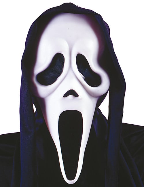 Ghost Face Geister Maske Scream Lizenzware für Erwachsene schwarz-weiss Ghost Face Geister Maske Scream Lizenzware für Erwachsene schwarz-weiss von CHAKS