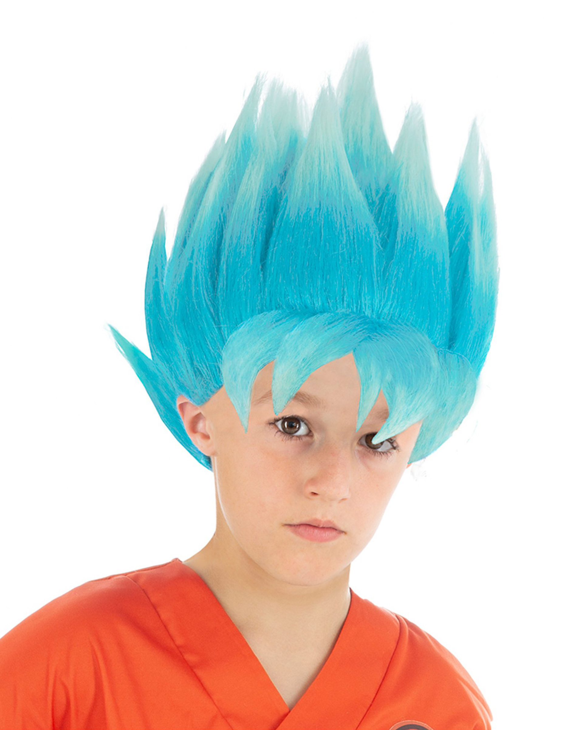 Goku-Kinderperücke Dragon Ball Z blau von CHAKS