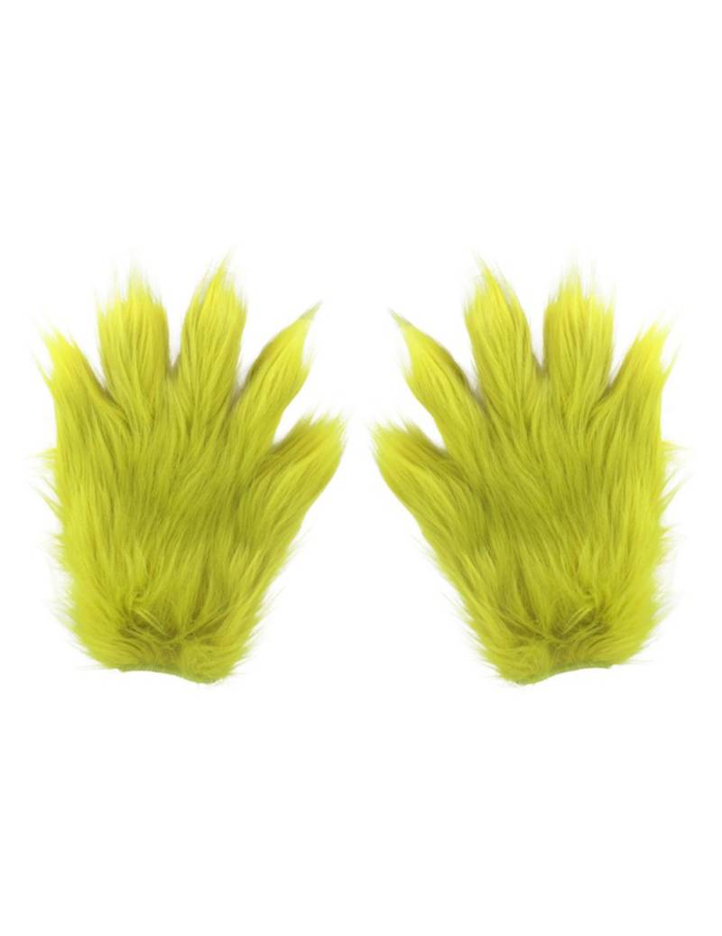 Grinch Behaarte Handschuhe für Erwachsene Grün von CHAKS