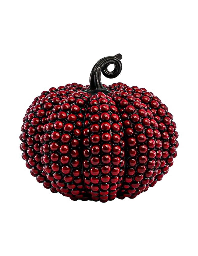 Großer Deko-Kürbis aus Harz mit blutroten Perlen 24 x 22 x 21 cm Großer Deko-Kürbis aus Harz mit blutroten Perlen 24 x 22 x 21 cm von CHAKS