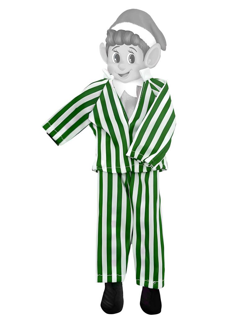 Grüner Pyjama für Wichtel Puppe Elf zwei teiliges Nacht Outfit Grüner Pyjama für Wichtel Puppe Elf zwei teiliges Nacht Outfit von CHAKS