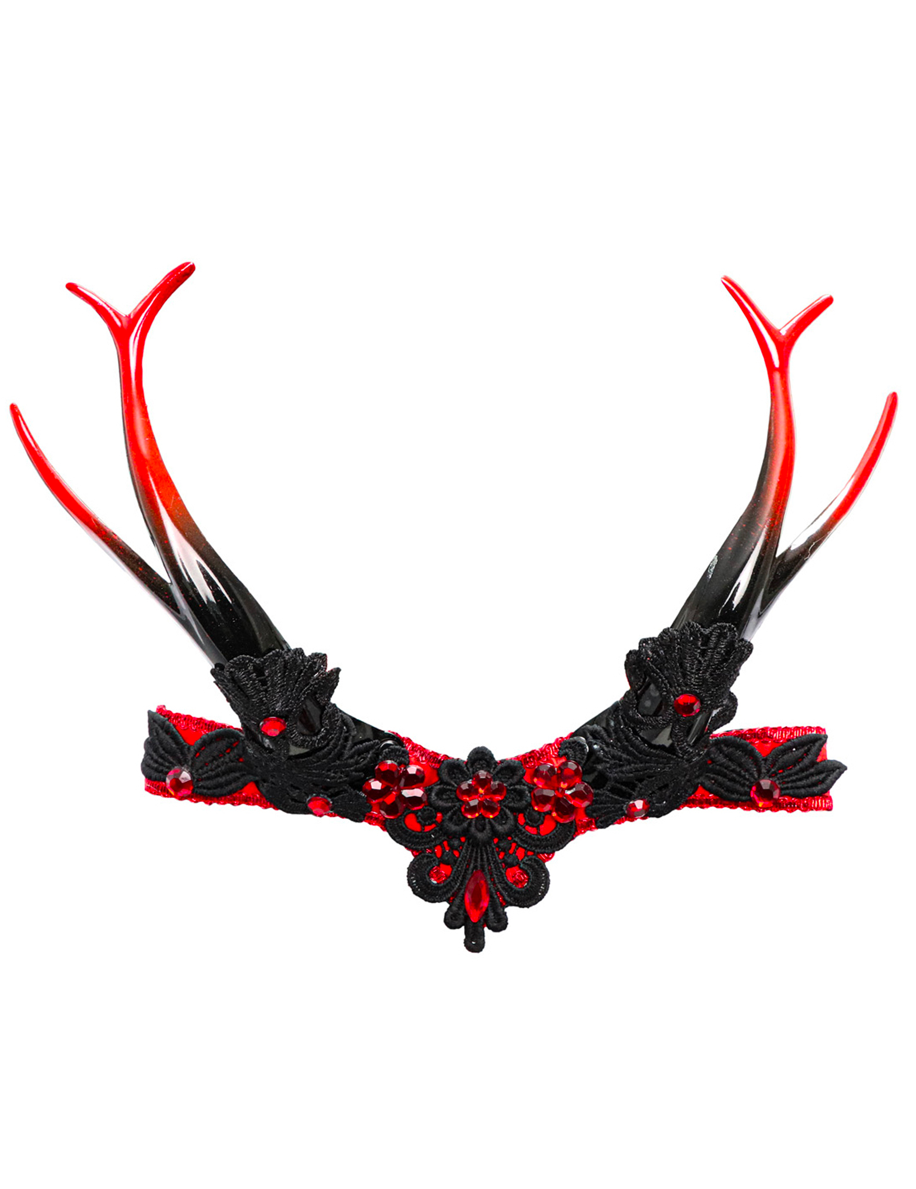 Halloween-Haarschmuck mit Hörnern schwarz-rot Halloween-Haarschmuck mit Hörnern schwarz-rot von CHAKS